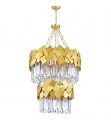  Panache 10 Light Down Chandelier With Medallion Gold Finish (1100P24-10-169) - CWI