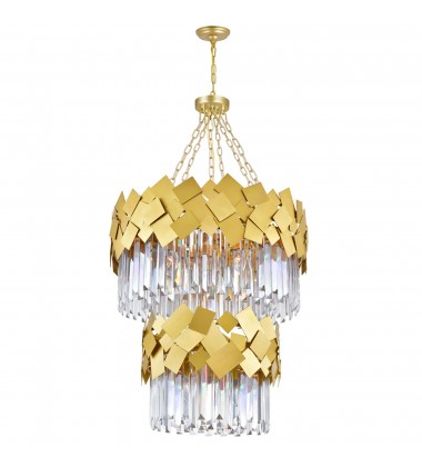  Panache 10 Light Down Chandelier With Medallion Gold Finish (1100P24-10-169) - CWI