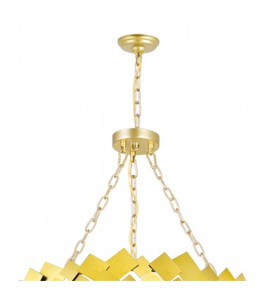  Panache 6 Light Down Chandelier With Medallion Gold Finish (1100P24-6-169) - CWI