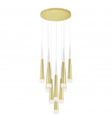  Andes LED Multi Light Pendant With Satin Gold Finish (1103P16-10-602) - CWI