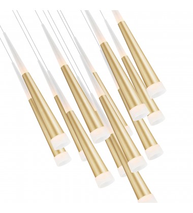  Andes LED Multi Light Pendant With Satin Gold Finish (1103P20-13-602) - CWI