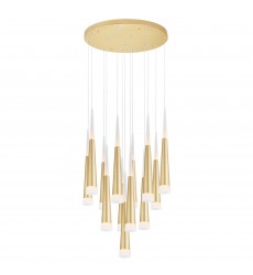  Andes LED Multi Light Pendant With Satin Gold Finish (1103P20-13-602) - CWI