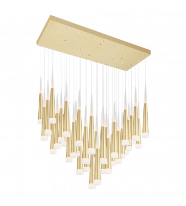  Andes LED Multi Light Pendant With Satin Gold Finish (1103P38-36-602) - CWI