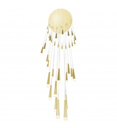  Andes LED Multi Light Pendant With Satin Gold Finish (1103P40-36-602) - CWI