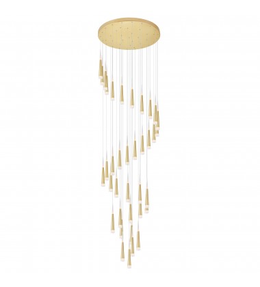 Andes LED Multi Light Pendant With Satin Gold Finish (1103P40-36-602) - CWI Andes LED Multi Light Pendant With Satin Gold Finish (1103P40-36-602) - CWI