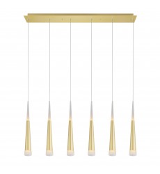  Andes LED Pool Table Light With Satin Gold Finish (1103P40-6-602) - CWI