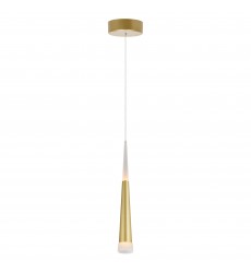  Andes LED Down Mini Pendant With Satin Gold Finish (1103P5-1-602) - CWI