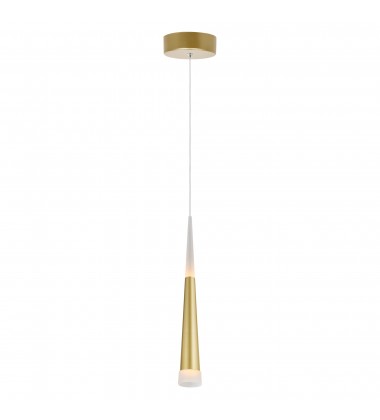  Andes LED Down Mini Pendant With Satin Gold Finish (1103P5-1-602) - CWI
