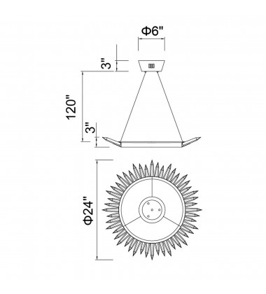 Arctic Queen LED Up Chandelier With Polished Nickel Finish (1108P24-613) - CWI Arctic Queen LED Up Chandelier With Polished Nickel Finish (1108P24-613) - CWI