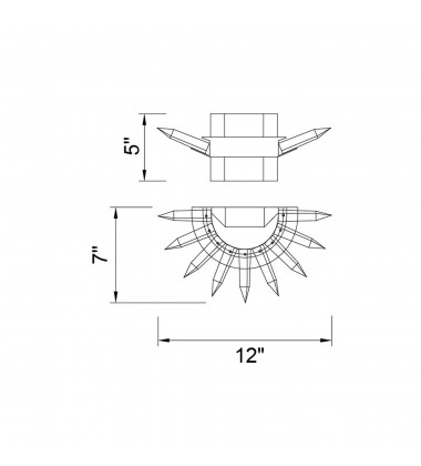  Arctic Queen LED Wall Light With Polished Nickel Finish (1108W12-613) - CWI