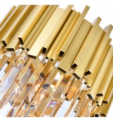  Deco 4 Light Down Mini Chandelier With Medallion Gold Finish (1112P12-4-169) - CWI