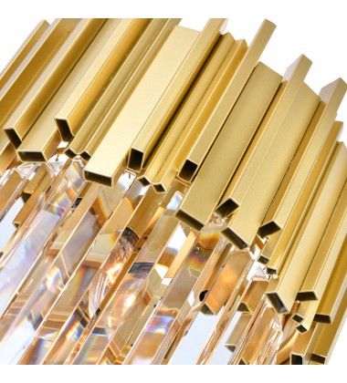  Deco 4 Light Down Mini Chandelier With Medallion Gold Finish (1112P12-4-169) - CWI