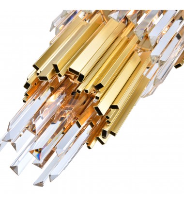  Deco 4 Light Down Mini Chandelier With Medallion Gold Finish (1112P12-4-169) - CWI