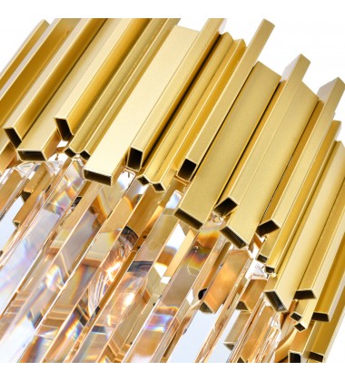  Deco 7 Light Down Chandelier With Medallion Gold Finish (1112P24-7-169) - CWI