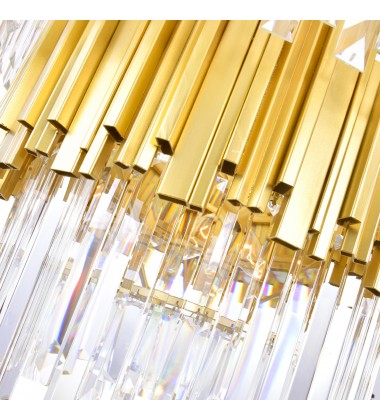  Deco 12 Light Down Chandelier With Medallion Gold Finish (1112P32-12-169) - CWI