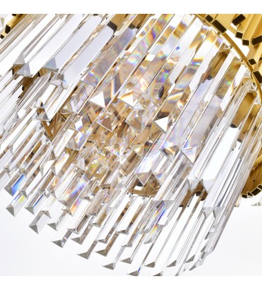  Deco 12 Light Down Chandelier With Medallion Gold Finish (1112P32-12-169) - CWI