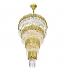  Deco 34 Light Down Chandelier With Medallion Gold Finish (1112P40-34-169) - CWI