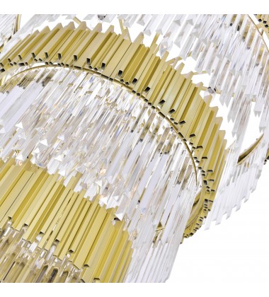  Deco 34 Light Down Chandelier With Medallion Gold Finish (1112P40-34-169) - CWI