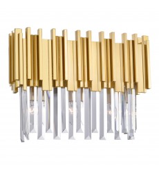  Deco 3 Light Vanity Light With Medallion Gold Finish (1112W17-3-169) - CWI