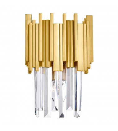  Deco 1 Light Wall Light With Medallion Gold Finish (1112W8-1-169) - CWI