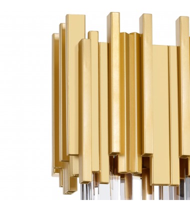  Deco 1 Light Wall Light With Medallion Gold Finish (1112W8-1-169) - CWI