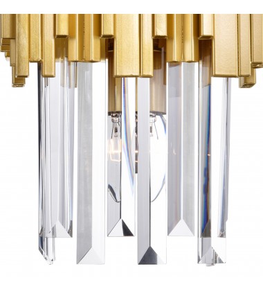  Deco 1 Light Wall Light With Medallion Gold Finish (1112W8-1-169) - CWI