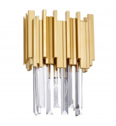  Deco 1 Light Wall Light With Medallion Gold Finish (1112W8-1-169) - CWI