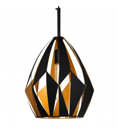Oxide 1 Light Down Pendant With Black+Copper Finish (1114P12-1-271) - CWI Oxide 1 Light Down Pendant With Black+Copper Finish (1114P12-1-271) - CWI
