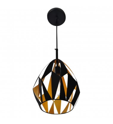 Oxide 1 Light Down Pendant With Black+Copper Finish (1114P12-1-271) - CWI Oxide 1 Light Down Pendant With Black+Copper Finish (1114P12-1-271) - CWI