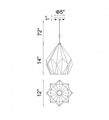 Oxide 1 Light Down Pendant With Black+Copper Finish (1114P12-1-271) - CWI Oxide 1 Light Down Pendant With Black+Copper Finish (1114P12-1-271) - CWI
