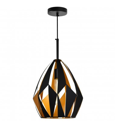  Oxide 1 Light Down Pendant With Black+Copper Finish (1114P12-1-271) - CWI