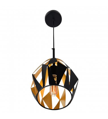  Oxide 1 Light Down Pendant With Black+Copper Finish (1114P16-1-271) - CWI