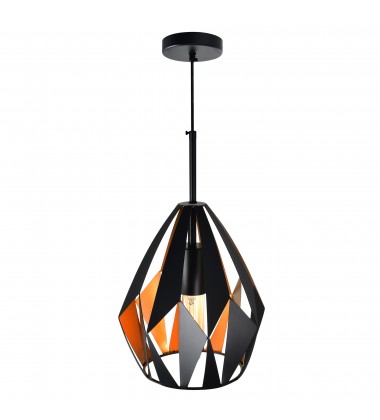  Oxide 1 Light Down Pendant With Black+Copper Finish (1114P16-1-271) - CWI