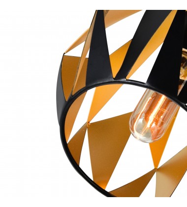  Oxide 1 Light Down Pendant With Black+Copper Finish (1114P16-1-271) - CWI