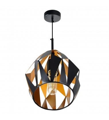  Oxide 1 Light Down Pendant With Black+Copper Finish (1114P16-1-271) - CWI