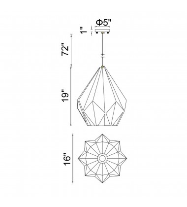  Oxide 1 Light Down Pendant With Black+Copper Finish (1114P16-1-271) - CWI