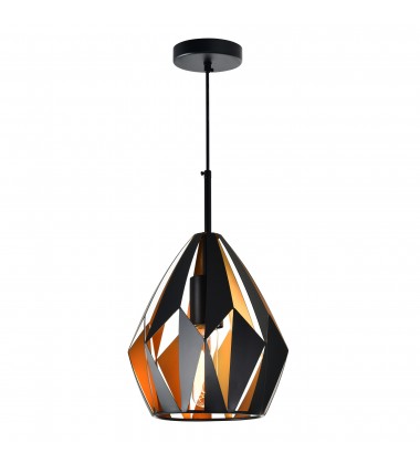  Oxide 1 Light Down Pendant With Black+Copper Finish (1114P16-1-271) - CWI