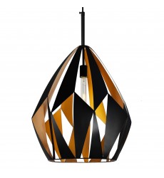  Oxide 1 Light Down Pendant With Black+Copper Finish (1114P20-1-271) - CWI