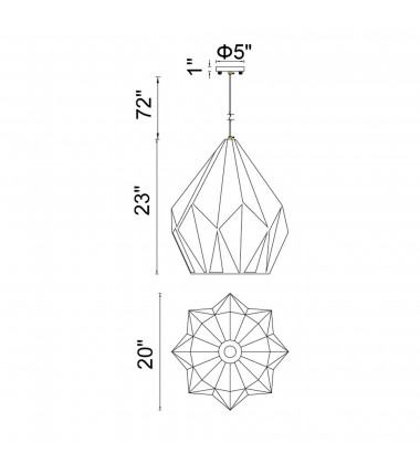  Oxide 1 Light Down Pendant With Black+Copper Finish (1114P20-1-271) - CWI