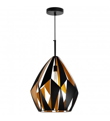  Oxide 1 Light Down Pendant With Black+Copper Finish (1114P20-1-271) - CWI