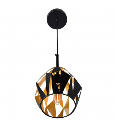  Oxide 1 Light Down Mini Pendant With Black+Copper Finish (1114P8-1-271) - CWI