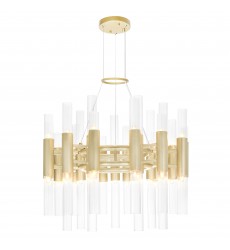  Orgue 42 Light Chandelier With Satin Gold Finish (1120P20-42-602) - CWI