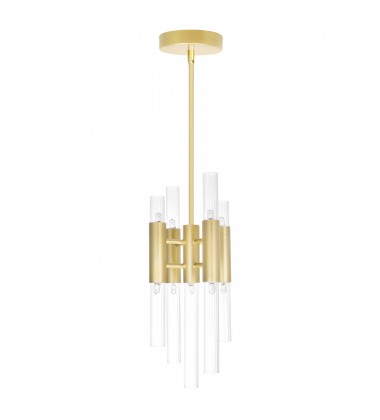  Orgue 9 Light Mini Pendant With Satin Gold Finish (1120P8-9-602) - CWI