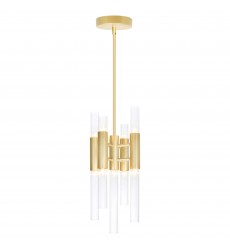  Orgue 9 Light Mini Pendant With Satin Gold Finish (1120P8-9-602) - CWI