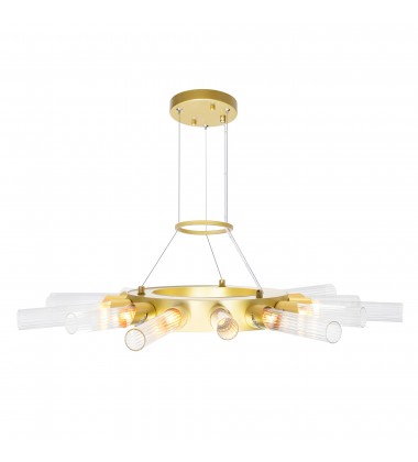  Collar 14 Light Chandelier With Satin Gold Finish (1121P28-14-602) - CWI
