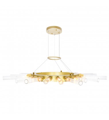 Collar 21 Light Chandelier With Satin Gold Finish (1121P38-21-602) - CWI Collar 21 Light Chandelier With Satin Gold Finish (1121P38-21-602) - CWI