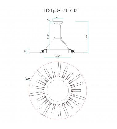Collar 21 Light Chandelier With Satin Gold Finish (1121P38-21-602) - CWI Collar 21 Light Chandelier With Satin Gold Finish (1121P38-21-602) - CWI