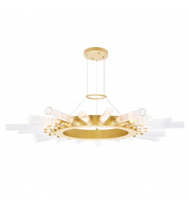 Collar 21 Light Chandelier With Satin Gold Finish (1121P38-21-602) - CWI