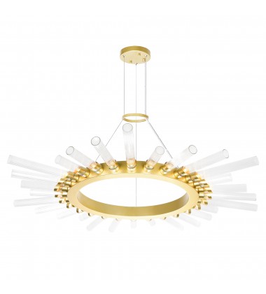 Collar 28 Light Chandelier With Satin Gold Finish (1121P48-28-602) - CWI Collar 28 Light Chandelier With Satin Gold Finish (1121P48-28-602) - CWI