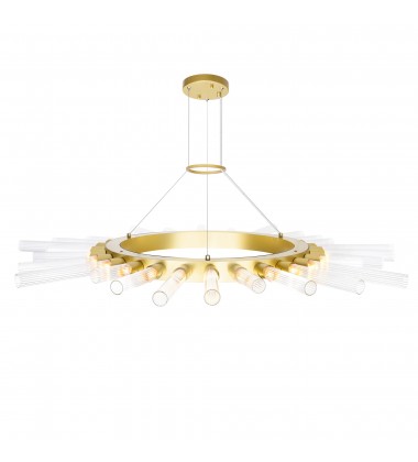 Collar 28 Light Chandelier With Satin Gold Finish (1121P48-28-602) - CWI Collar 28 Light Chandelier With Satin Gold Finish (1121P48-28-602) - CWI